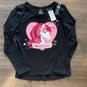 NWT Unicorn Magical Long Sleeve TShirt, Size M 7-8